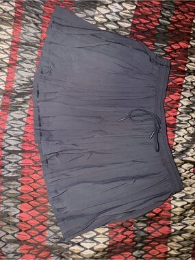 Navy Blue Athletic Drawstring Skort
